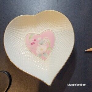 Mikasa Heart Dish Ivory Bone China Botanica Pink 82020 Japanese